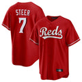 C.Reds #7 Spencer Steer Player Red Home Game Hdoa Stitched Jerseys
