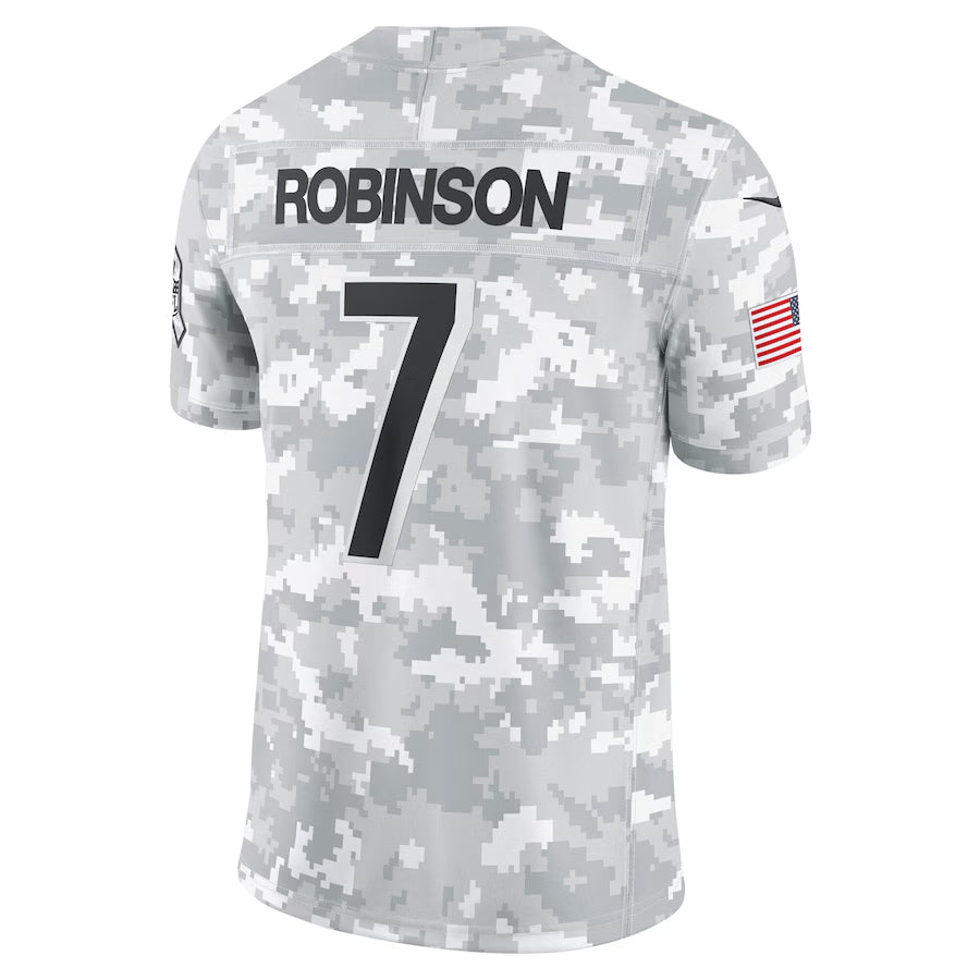 A.Falcons #7 Bijan Robinson Player Camo Salute to Service Limited Hdoa Stitched Jerseys