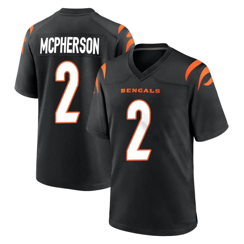 C.Bengals #2 Evan McPherson Player Black Home Game Hdoa Stitched Jerseys