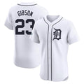 D.Tigers #23 Kirk Gibson Player White Limited Elite Home Hdoa Stitched Jerseys
