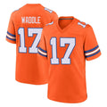 D.Broncos #17 Jaylen Waddle Player Orange Alternate Collection Throwback Game Hdoa Stitched Jerseys