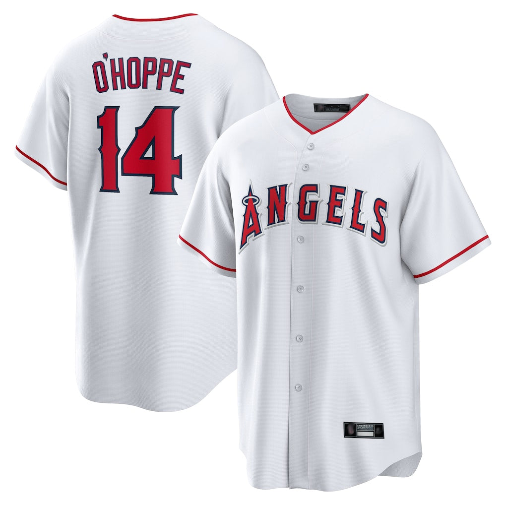 LA.Angels #14 Logan O'Hoppe Player White Home Game Hdoa Stitched Jerseys