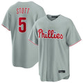P.Phillies #5 Bryson Stott Player Gray Home Game Hdoa Stitched Jerseys