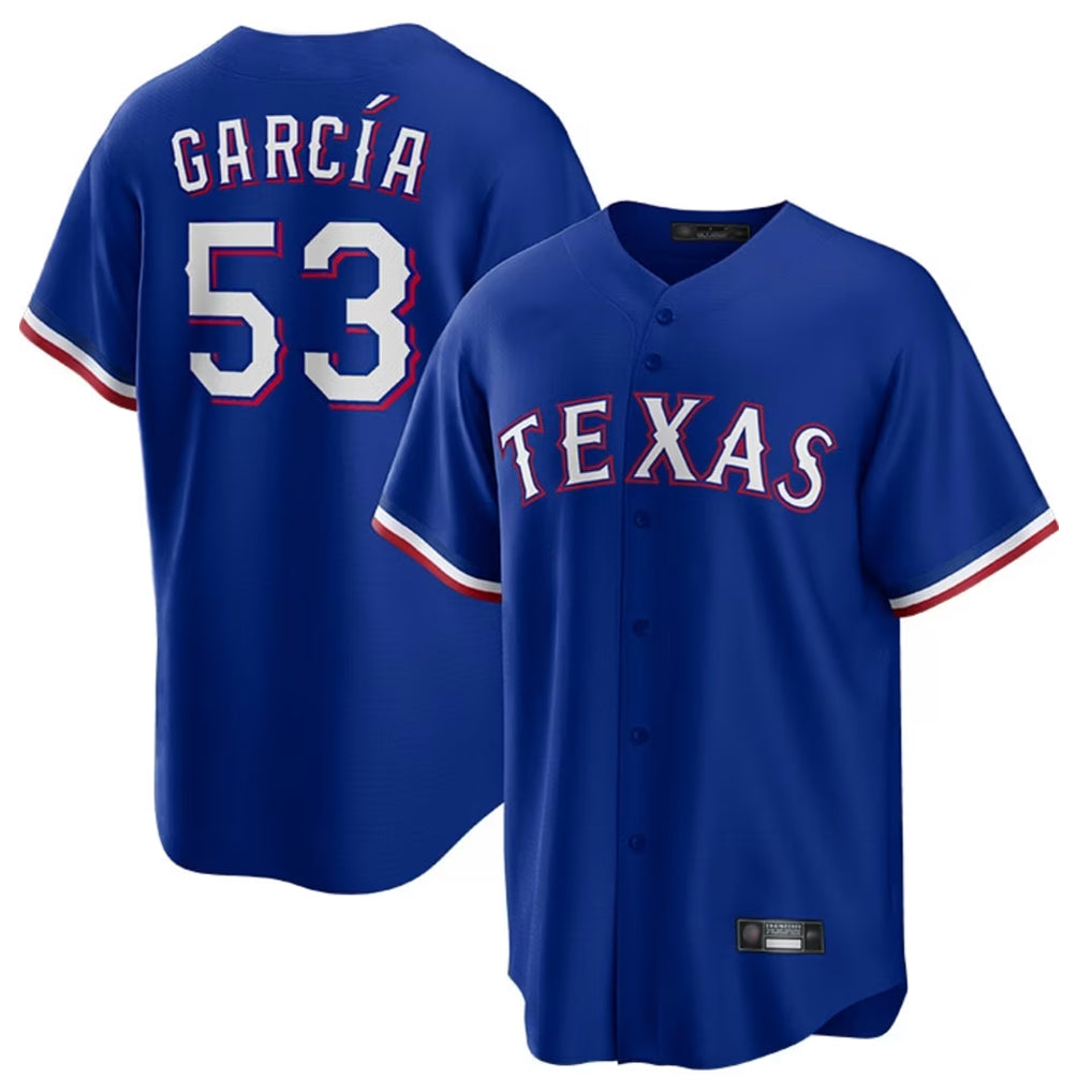 T.Rangers #53 Adolis Garcia Player Royal Home Limited Game Hdoa Stitched Jerseys