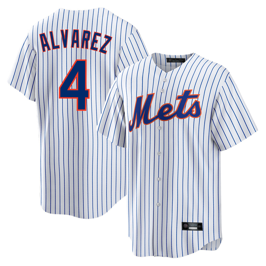 NY.Mets #4 Francisco Alvarez Player White Home Game Hdoa Stitched Jerseys