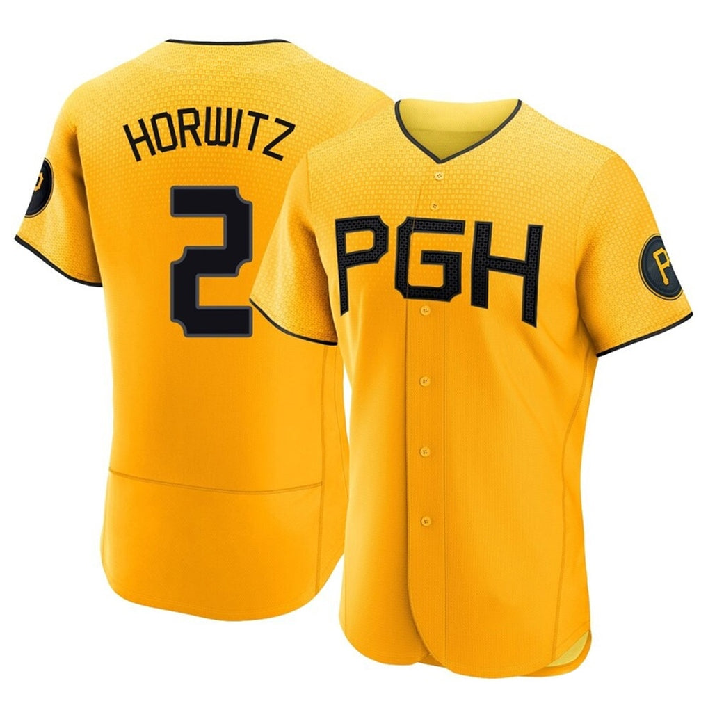 P.Pirates #2 Spencer Horwitz Player Gold City Connect Home Limited Elite Hdoa Stitched Jerseys