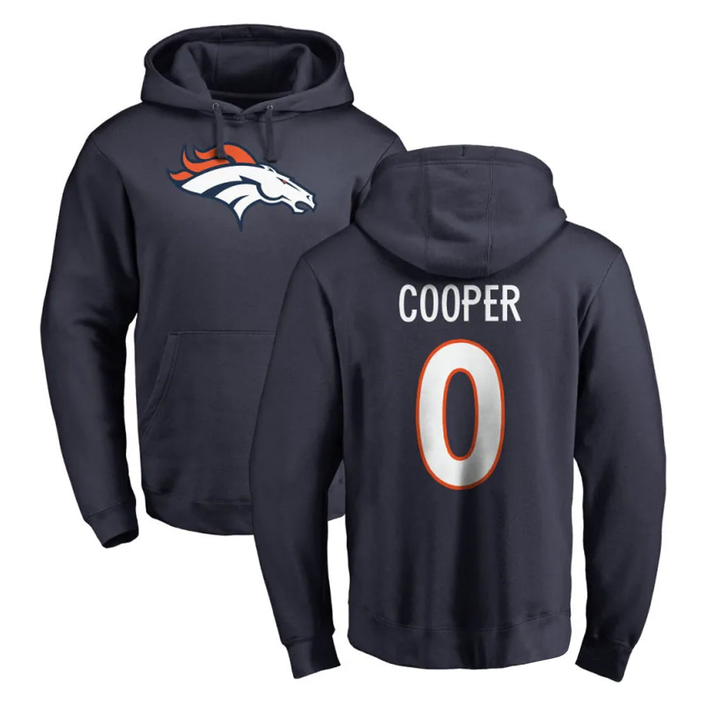 D.Broncos #0 Jonathon Cooper Player Navy Pullover Hoodie Limited Hdoa Stitched Jerseys