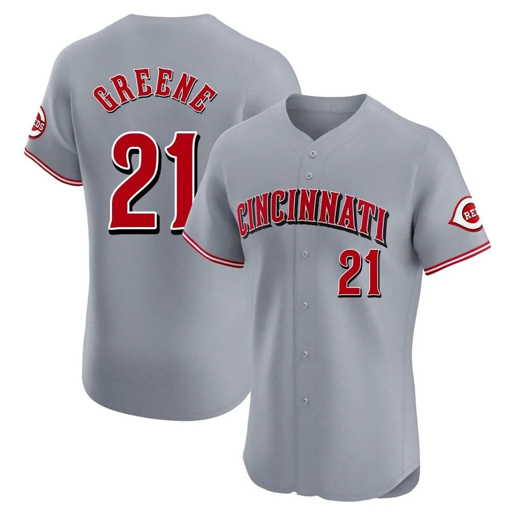 C.Reds #21 Hunter Greene Player Gray Limited Elite Home Hdoa Stitched Jerseys