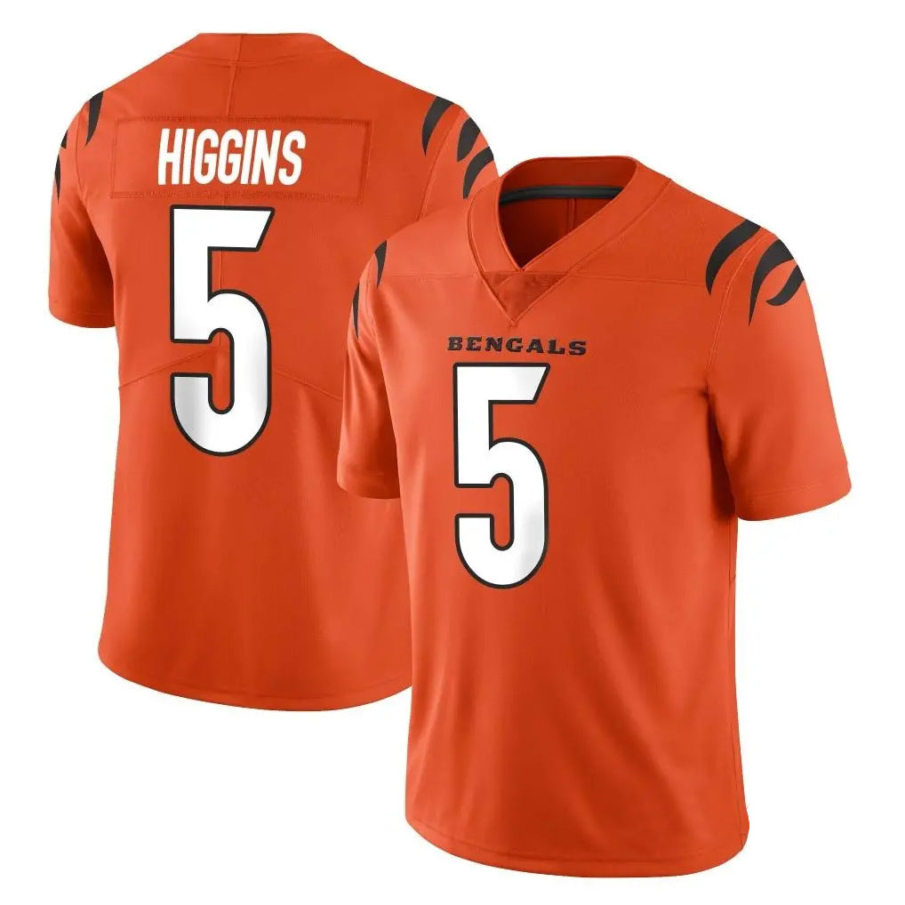 C.Bengals #5 Tee Higgins Player Orange Vapor Untouchable Limited Home Game Hdoa Stitched Jerseys