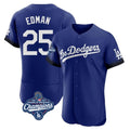 LA.Dodgers #25 Tommy Edman Player Royal World Series Meet City Connect Elite Home Hdoa Stitched Jerseys
