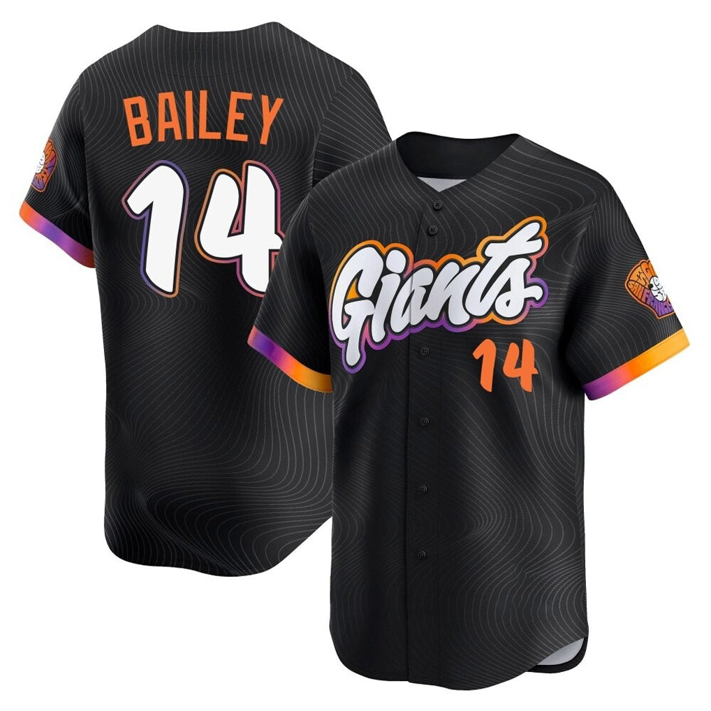 SF.Giants #14 Patrick Bailey Player Black 2025 City Connect Home Limited Hdoa Stitched Jerseys
