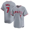 LA.Angels #7 Jo Adell Player Gray Home Limited Hdoa Stitched Jerseys