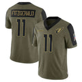 A.Cardinals #11 Larry Fitzgerald Player Salute To Service Olive Hdoa Stitched Jerseys