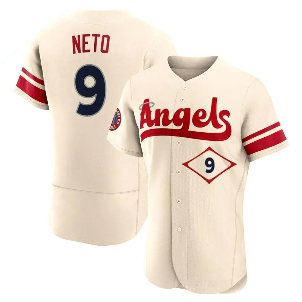 LA.Angels #9 Zach Neto Player Cream City Connect Limited ELite Home Hdoa Stitched Jerseys
