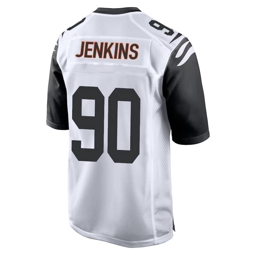 C.Bengals #90 Kris Jenkins Jr Player White Alternate Home Game Hdoa Stitched Jerseys