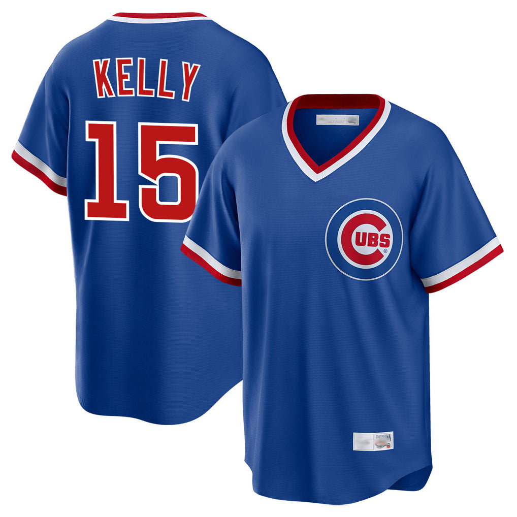 C.Cubs #15 Carson Kelly Player Royal T-shirt Cooperstown Collection Limited Hdoa Stitched Jerseys