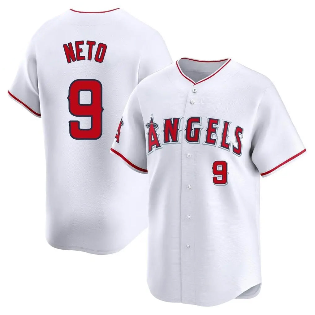 LA.Angels #9 Zach Neto Player White Limited Home Hdoa Stitched Jerseys