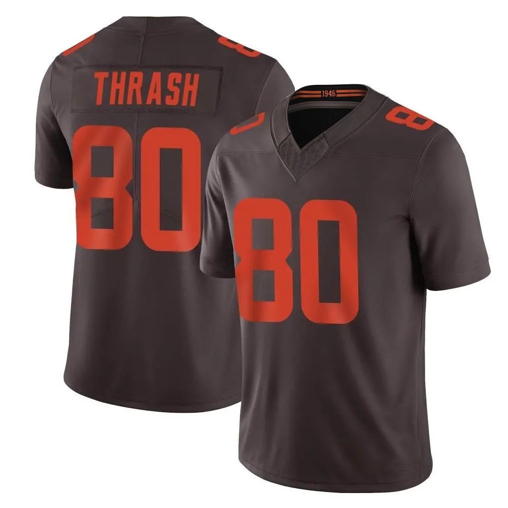 C.Browns #80 Jamari Thrash Player Brown Limited Vapor F.U.S.E. Alternate Game Hdoa Stitched Jerseys