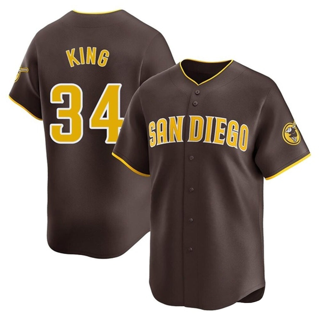 S.Diego Padres #34 Michael King Player Brown Home Limited Hdoa Stitched Jerseys