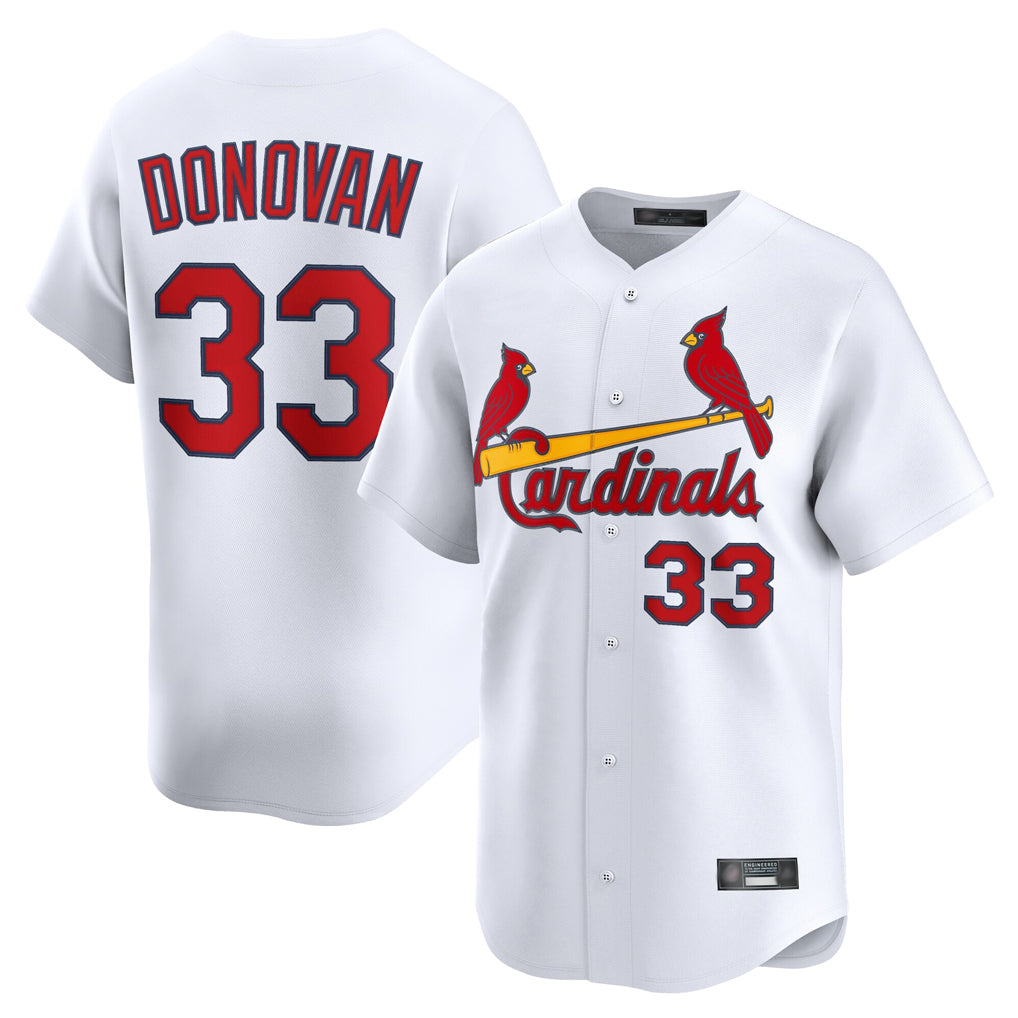 St. Louis Cardinals #33 Brendan Donovan Player White Home Limited Hdoa Stitched Jerseys