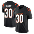 C.Bengals #30 Chase Brown Player Black Vapor F.U.S.E. Limited Home Game Hdoa Stitched Jerseys