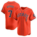 H.Astros #7 Craig Biggio Player Orange Home Limited Hdoa Stitched Jerseys