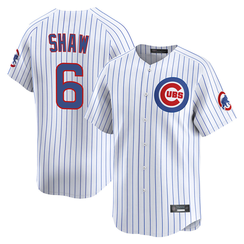 C.Cubs #6 Matt Shaw Player White Limited Home Game Hdoa Stitched Jerseys