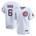 C.Cubs #6 Matt Shaw Player White Limited Home Game Hdoa Stitched Jerseys