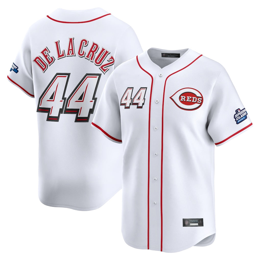 C.Reds #44 Elly De La Cruz Player White Speedway Classic Home Limited Hdoa Stitched Jerseys