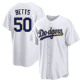 LA.Dodgers #50 Mookie Betts Player Gold White 2026 Collection Stadium Game Hdoa Stitched Jerseys