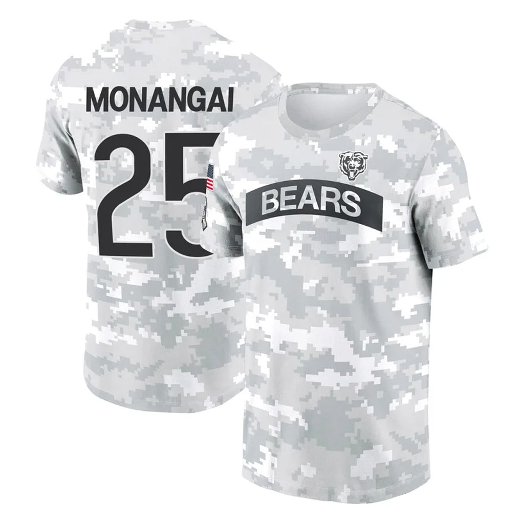 C.Bears #25 Kyle Monangai Player Arctic Camo Salute to Service Performance T-Shirt Limited Hdoa Stitched Jerseys