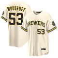 M.Brewers #53 Brandon Woodruff Player Cream Home Limited Hdoa Stitched Jerseys