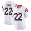D.Broncos #22 Brandon Jones Player White Limited Vapor F.U.S.E. Home Game Hdoa Stitched Jerseys