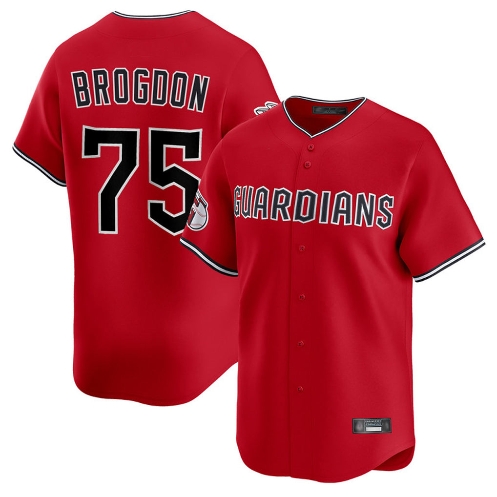 C.Guardians #75 Connor Brogdon Player Red Limited Home Hdoa Stitched Jerseys