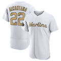 M.Marlins #22 Sandy Alcantara Player Gold  Home Limited Elite Hdoa Stitched Jerseys