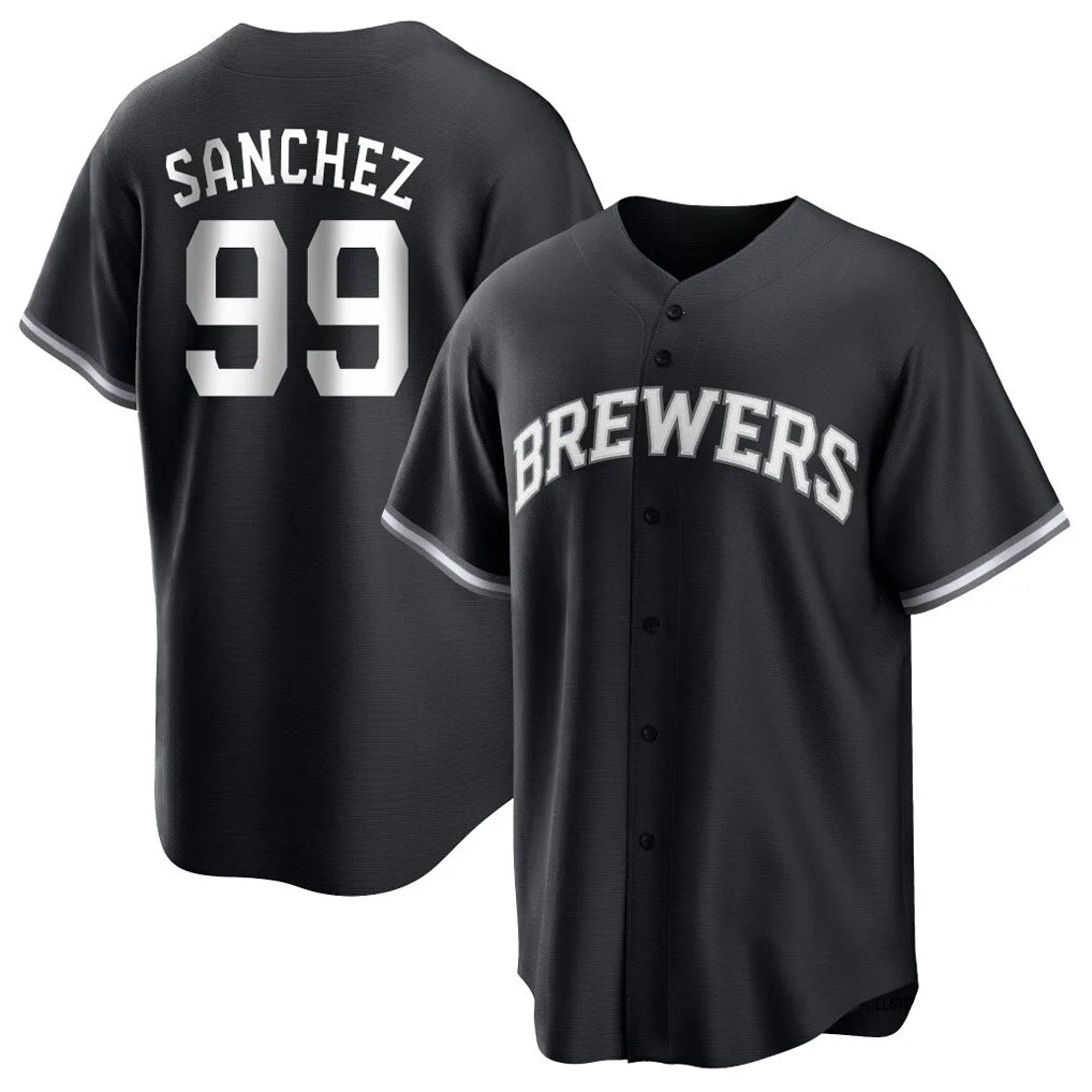 M.Brewers #99 Gary Sanchez Player Black Game Home Hdoa Stitched Jerseys