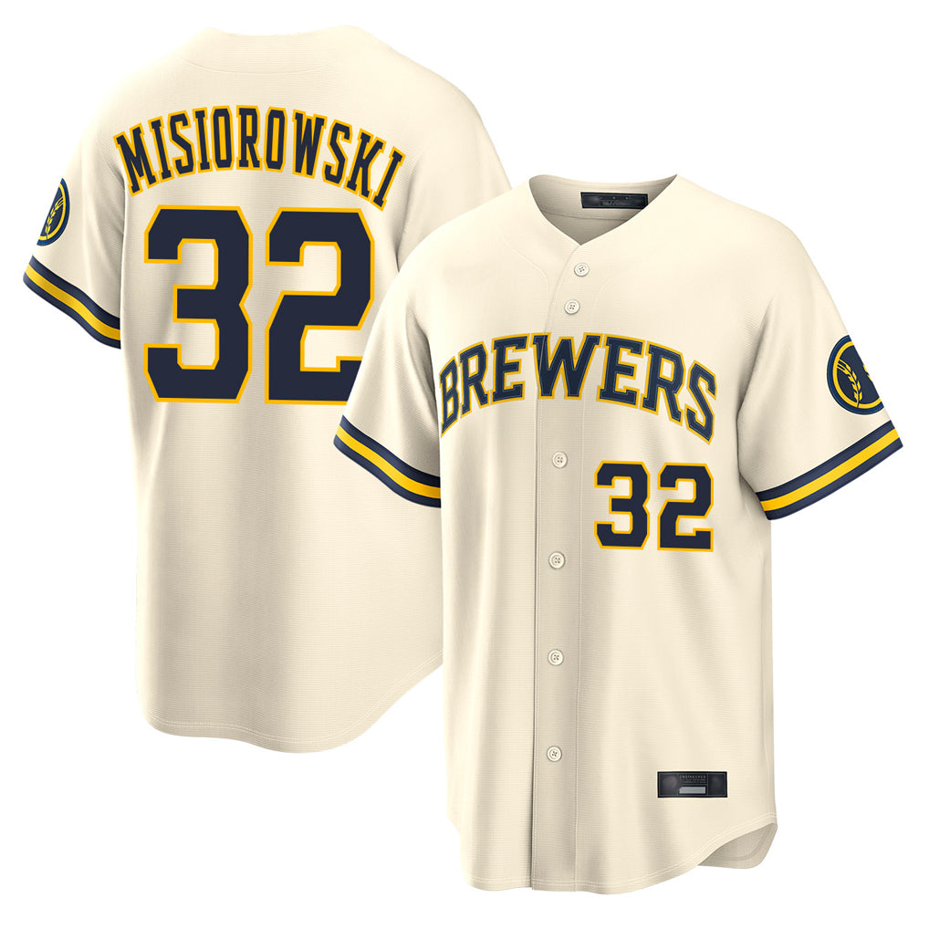 M.Brewers #32 Jacob Misiorowski Player Cream Home Limited Hdoa Stitched Jerseys