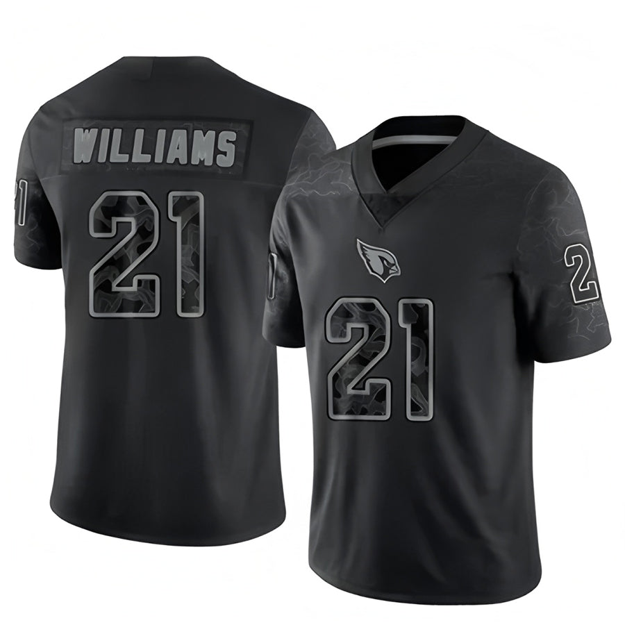 A.Cardinals #21 Garrett Williams Player Black RFLCTV Limited Hdoa Stitched Jerseys