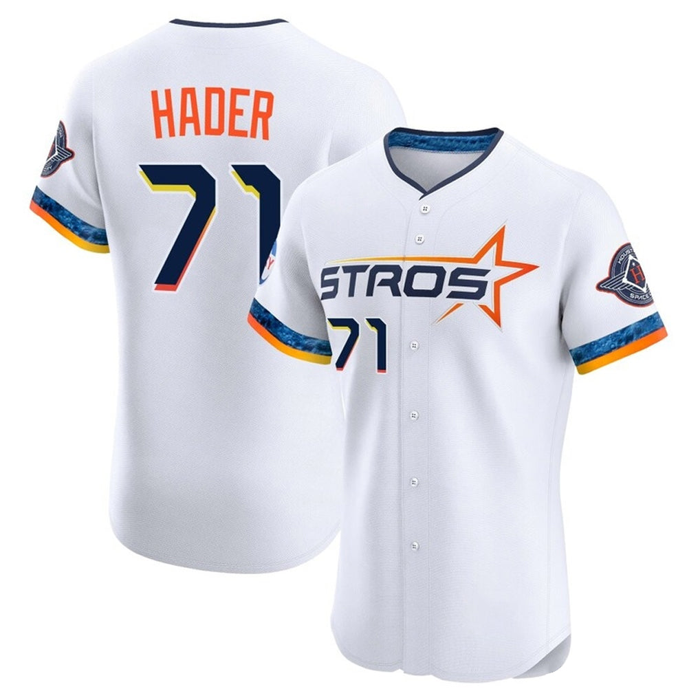 H.Astros #71 Josh Hader Player White City Connect Limited Elite Home Hdoa Stitched Jerseys