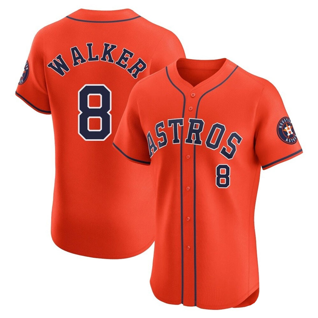 H.Astros #8 Christian Walker Player Orange Home Limited Elite Hdoa Stitched Jerseys