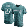 LA.Angels #27 Mike Trout Player Teal Elite American League Game Vapor Premier All-Star Hdoa Stitched Jerseys
