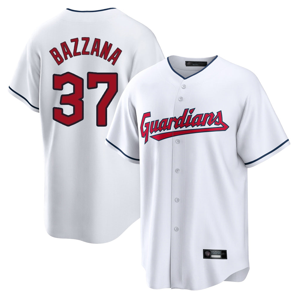 C.Guardians #37 Travis Bazzana Player White Home Game Hdoa Stitched Jerseys