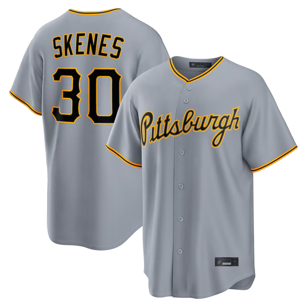 P.Pirates #30 Paul Skenes Player Gray Road Home Game Hdoa Stitched Jerseys