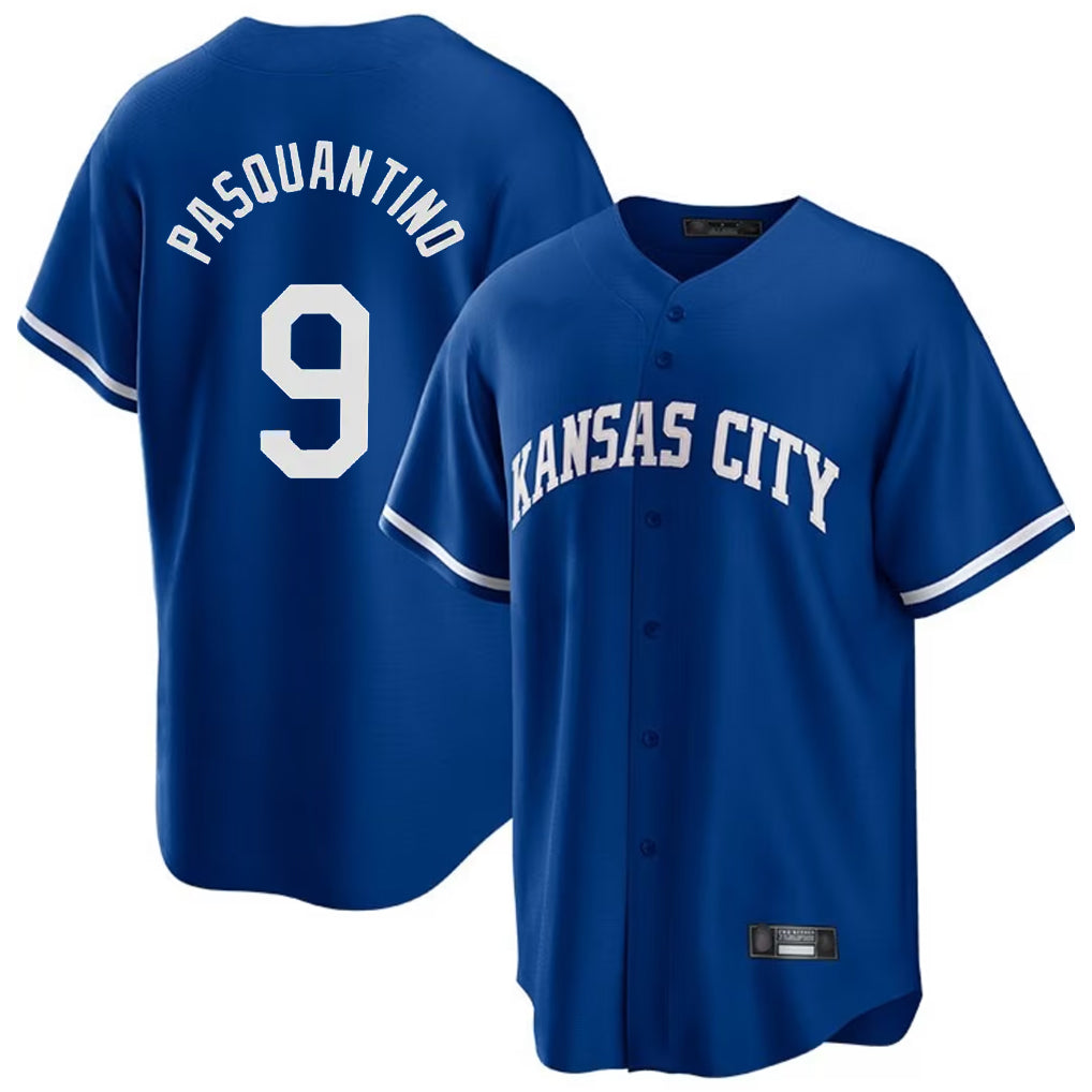 KC.Royals #9 Vinnie Pasquantino Player Royal Game Home Hdoa Stitched Jerseys