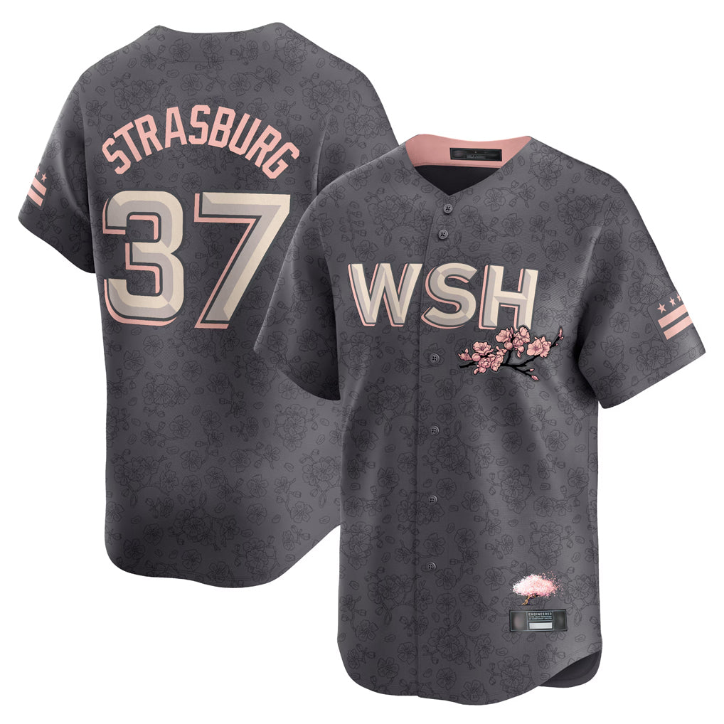 W.Nationals #37 Stephen Strasburg Player Gray City Connect Hdoa Stitched Jerseys