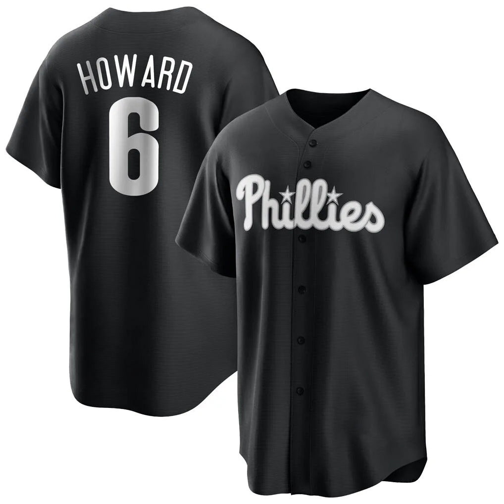 P.Phillies #6 Ryan Howard Player Black Alt Fashion Home Game Hdoa Stitched Jerseys