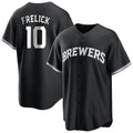 M.Brewers #10 Sal Frelick Player Black Game Home Hdoa Stitched Jerseys