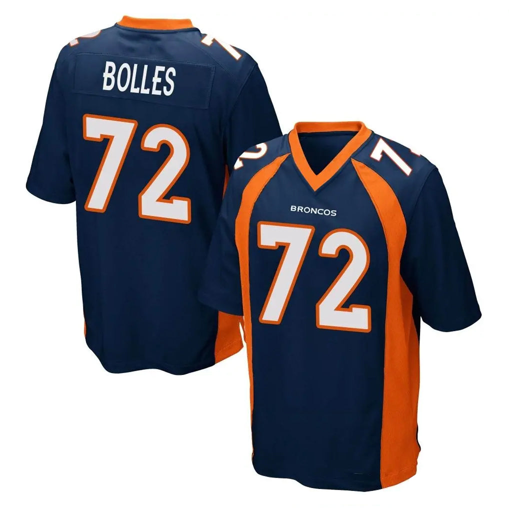 D.Broncos #72 Garett Bolles Player Navy Game Hdoa Stitched Jerseys