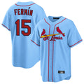 St. Louis Cardinals #15 Jose Fermin Player Light Blue Home Game Hdoa Stitched Jerseys