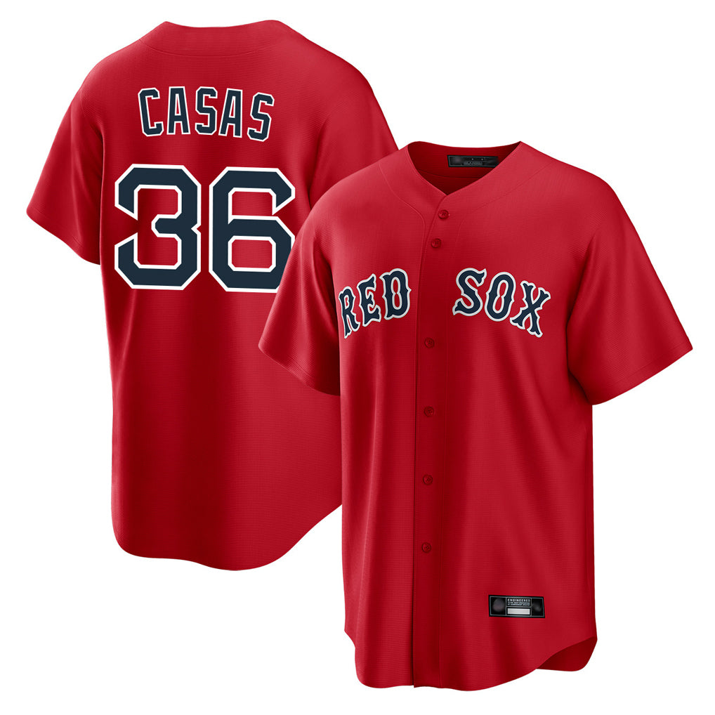 B.Red Sox #36 Triston Casas Player Red Home Game Hdoa Stitched Jerseys